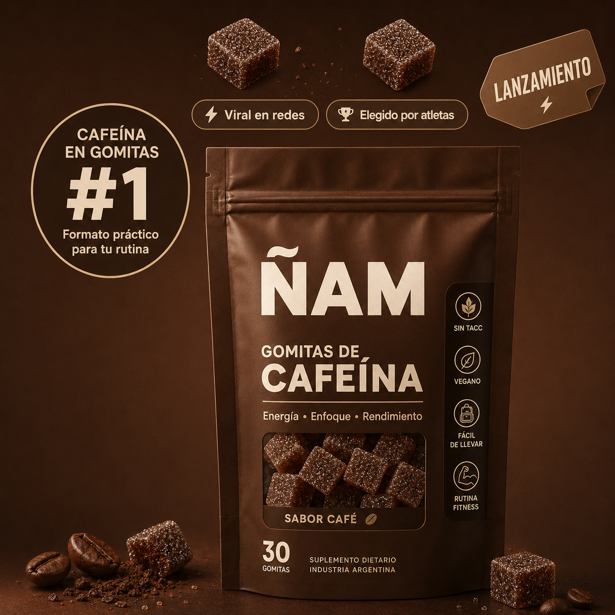 Cafe&iacute;na en Gomitas &Ntilde;AM